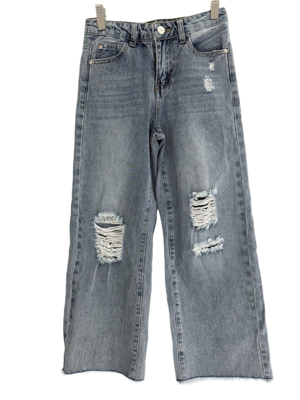 TRUCE Girl Light Wash Denim Jeans Light Blue Straight Leg Flare Size 8